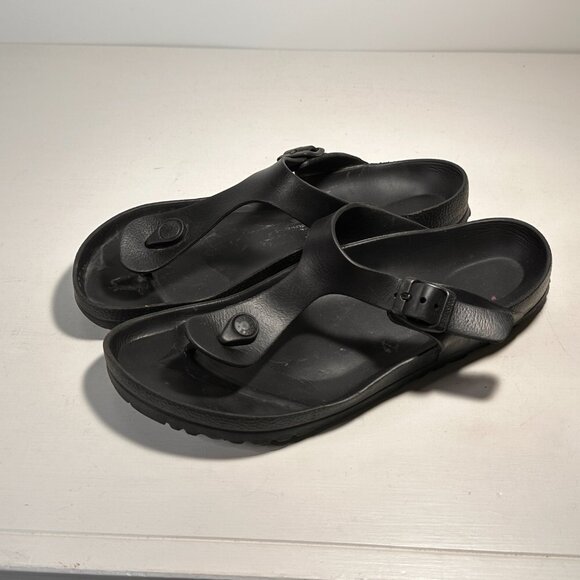 Birkenstock Gizeh EVA Black Rubber Sandals Women Size 9 - Picture 3 of 8